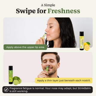 Citrus 911 2 Pack | Lemon and Lime Odor Blocking Nose Balm Set